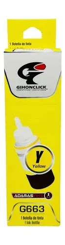 TINTA GENÉRICO GIHONCLICK G663 AMARILLA 70ML PARA L110/L200/L210/L300/L350/L355/L555/L550/L800